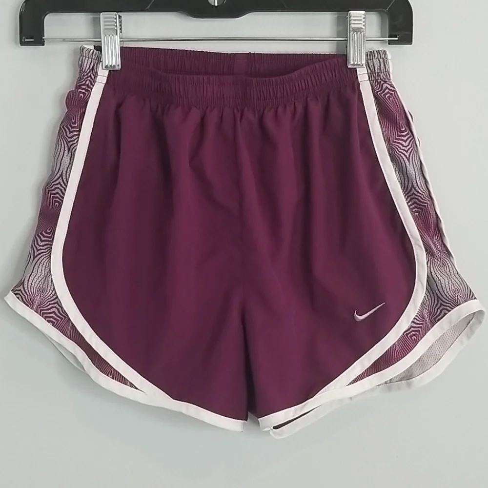 Nike red FITDRY running shorts lined